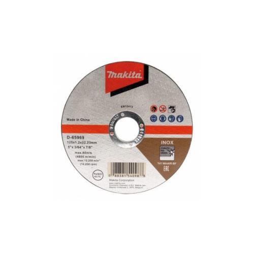 Disco de corte MAKITA acero inoxidable 125x1,2x22,23 mm B-64593