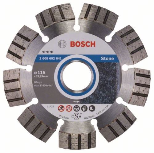 BOSCH Disco de corte de diamante Best for Stone 115 x 22,23 x 2,2 x 12 mm 2608602641