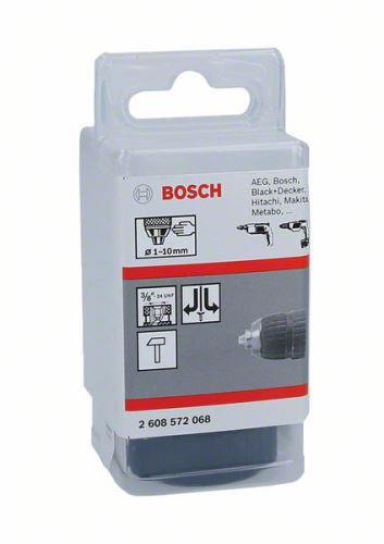 BOSCH Portabrocas de cambio rápido hasta 10 mm 1-10 mm, 3/8" – 24 2608572068