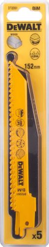 DeWALT Hoja de sierra bimetálica para madera y plástico, 152 mm (5 uds) DT2351