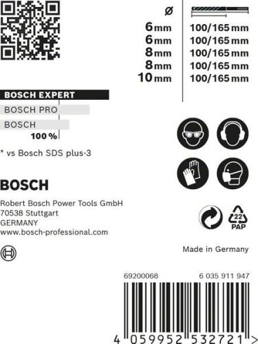 BOSCH EXPERT SDS plus-7X juego 6/6/8/8/10 mm, 5 piezas 2608900198