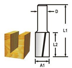 MAKITA Fresa ranuradora 2 filos vástago 12 mm, 12x32x73 mm D-47634