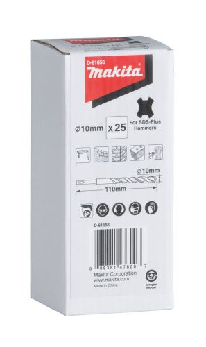 Broca MAKITA SDS-Plus D 10x42/110 mm, 25 uds (paquete) D-61656