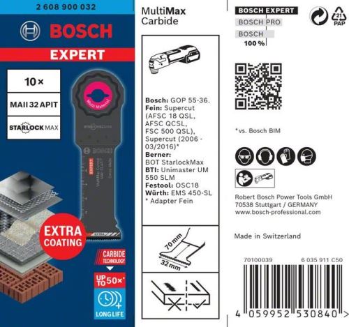 BOSCH EXPERTO STARLOCKMAX MAII32APIT, 10 piezas 2608900032