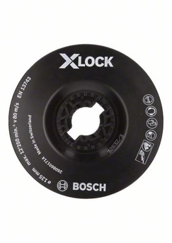 BOSCH X-LOCK Placa trasera, fina 125 mm, 12.500 rpm 2608601714