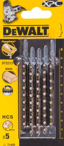 Hojas de sierra de acero para madera DeWALT XPC (HCS) Cortes rápidos de 100 mm (5 piezas) DT2213