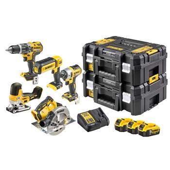 Juego de herramientas con batería combinada DeWALT de 18 V, 3 baterías DCK500P3T