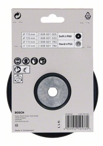 BOSCH Placa de suelo 125 mm; Duro; tuerca M14 2608601784