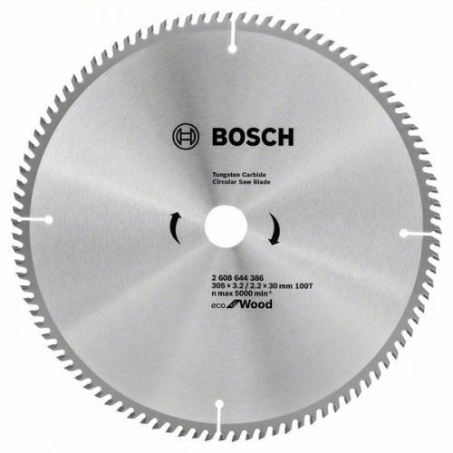 BOSCH Hoja de sierra Eco para Madera 305x3,2/2,2x30 100T 2608644386