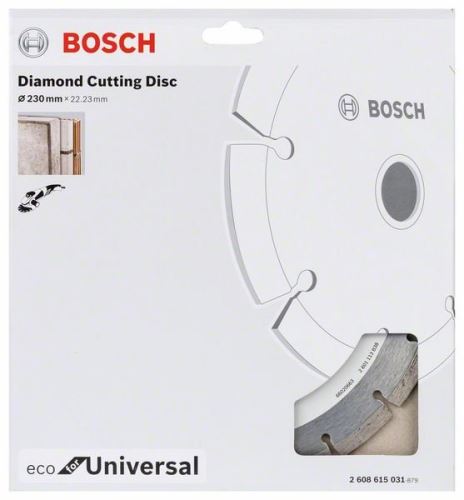 BOSCH Disco corte diamante ECO Para Universal 115.x22.23x2.0x7 (10 uds) 2608615040