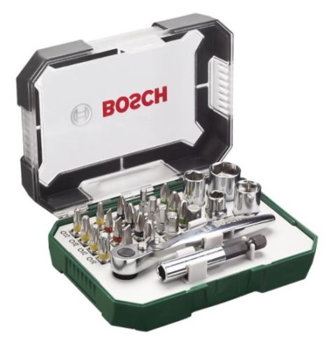 BOSCH mini juego de destornilladores con carraca de 26 piezas 2607017322