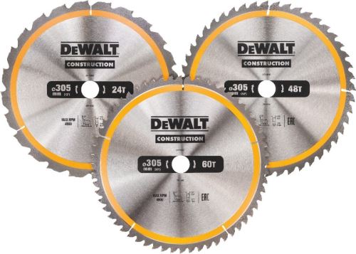 Juego de hojas de sierra DeWALT (3 piezas) 305 x 30 mm / 1 x DT1958, 1 x DT1959, 1 x DT1960 / DT1964