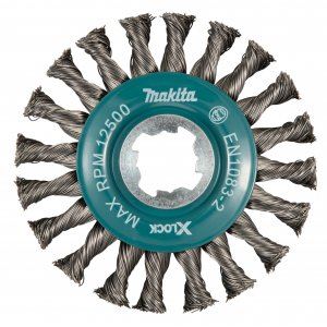 Cepillo de disco MAKITA alambre de acero trenzado diámetro 0,5 mm X-LOCK 115 mm D-73405