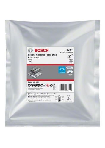 BOSCH EXPERT PRISMA disco de fibra R782,180,P120,25uds 2608621831