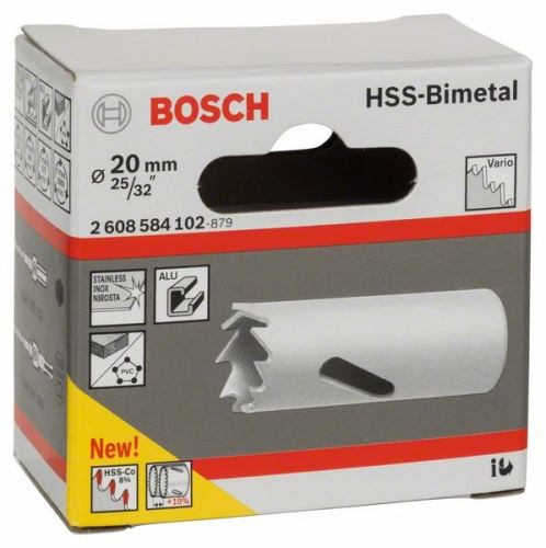 BOSCH Perforadora bimetálica HSS para adaptador estándar 20 mm, 25/32" 2608584102