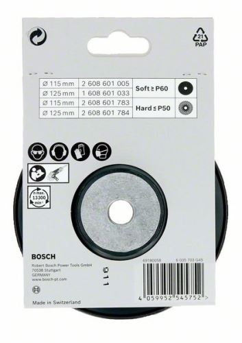 BOSCH Placa de suelo 115 mm; Duro; tuerca M14 2608601783