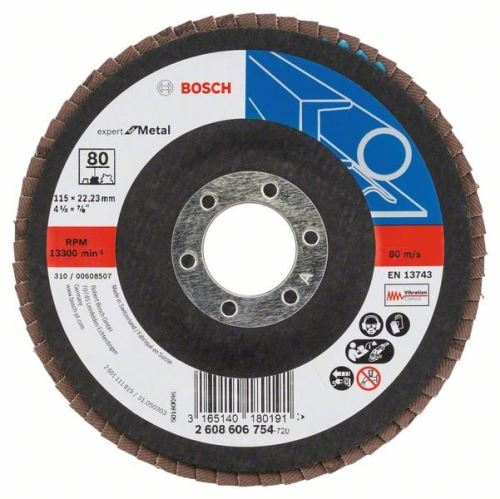 BOSCH Muela abrasiva de láminas X551, Expert for Metal D = 115 mm; G = 120, refractado 2608607346