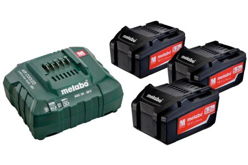 METABO Set básico (cargador + baterías) 18V / 3 x 5,2 Ah + ASC 30-36 685048000