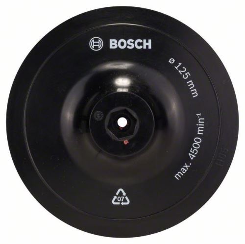 BOSCH Placa de fijación con velcro 125 mm, 8 mm 1609200154