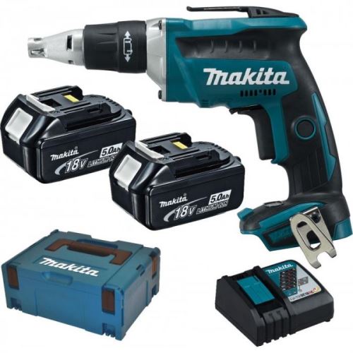 Makita Atornillador inalámbrico Li-ion LXT 18V/5.0Ah, Makpac DFS452RTJ