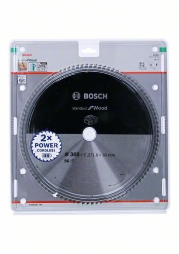 BOSCH Hoja de sierra para sierras inalámbricas; Estándar para Madera 305x30x2.2/1.6x96T 2608837744