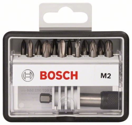 BOSCH Juego de puntas de destornillador (12+1) Robust Line, M Extra-Hart 25 mm, juego de (12+1) piezas 2607002564