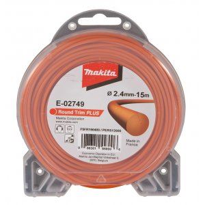 Cuerda MAKITA nylon Plus 2,4 mm, 15 m, naranja, redonda E-02749