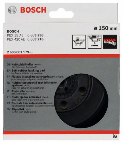 BOSCH Discos de lijado blandos, 150 mm 2608601179