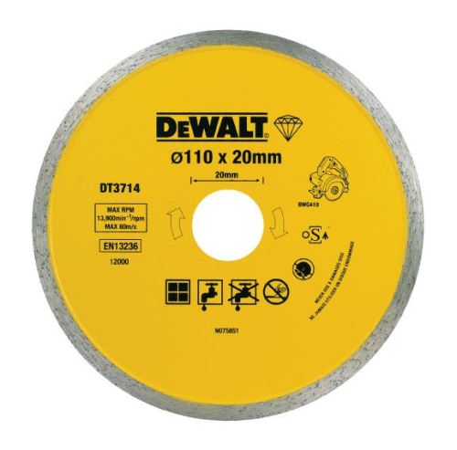 DeWALT Disco de diamante (para cortadora de azulejos DWC410) 110 x 20 mm DT3714