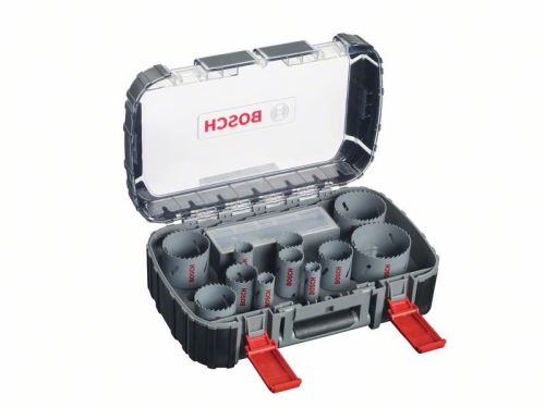 BOSCH Juego de 17 piezas de perforadoras universales HSS BIM 20; 22; 25; 32; 35; 40; 44; 51; 60; 68; 76mm 2608580888