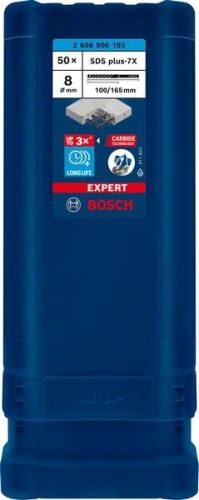 BOSCH EXPERT taladro SDS plus-7X, 8x100x165 50 uds 2608900192