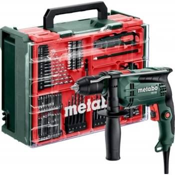 METABO Taladro percutor con taller móvil de 68 piezas 600742710