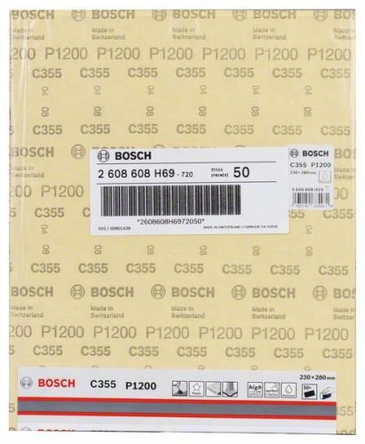 BOSCH Papel de lija C355 230 x 280 mm, 1200 2608608H69