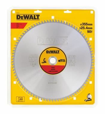 Hoja de sierra para corte de acero DeWALT 355 x 25,4 mm 90 dientes DT1927