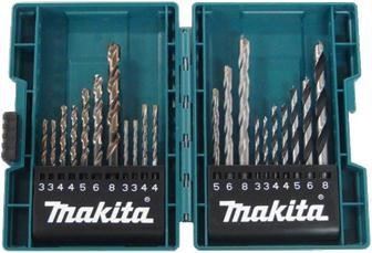 Juego de brocas MAKITA para metal/madera/mampostería 3-8 mm (1 cada una), 21 piezas B-44884