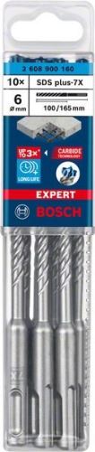 BOSCH EXPERT broca SDS plus-7X, 6x100x165 10 uds 2608900160