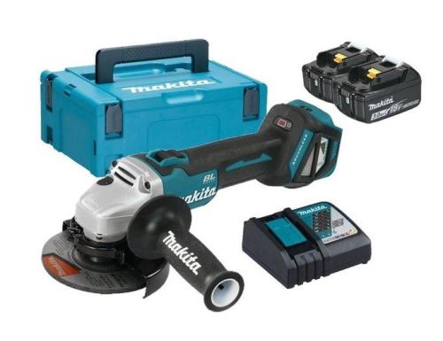 Amoladora angular Makita Aku con regulación 125mm Li-ion LXT 18V/3.0Ah, Makpac DGA511RFJ