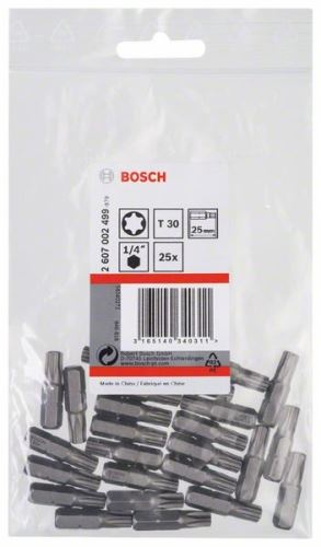 BOSCH Punta de destornillador extra dura Extra-Hart T30, 25 mm (25 uds) 2607002499