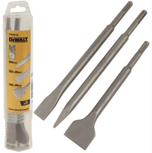 Juego de cinceles DeWALT SDS-Plus (3 piezas) DT60330