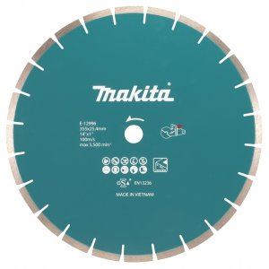 Disco de corte de hormigón diamantado MAKITA 355x2,8x25,4 mm para máquinas de batería E-12996