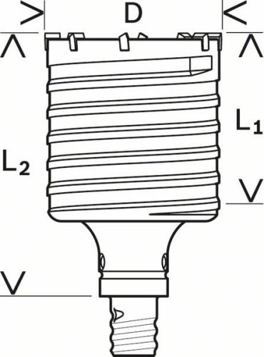 BOSCH Broca hueca SDS-max-9 125 x 80 x 97 mm 2608580525