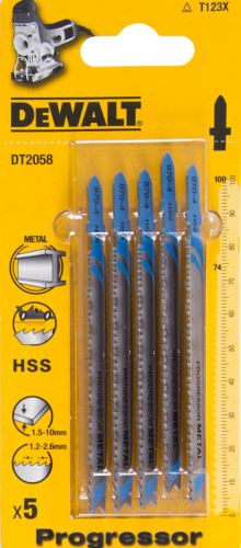 DeWALT Hoja de sierra Progressor 100 mm para metal, láminas, tubos de hasta 10 mm (5 piezas) DT2058