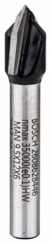 Fresa para ranurar en V BOSCH; vástago 6 mm 2608628446