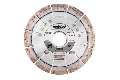 METABO Disco de corte de diamante Dia-TS115x22.23mm - CP, Hormigón, Profesional 628575000