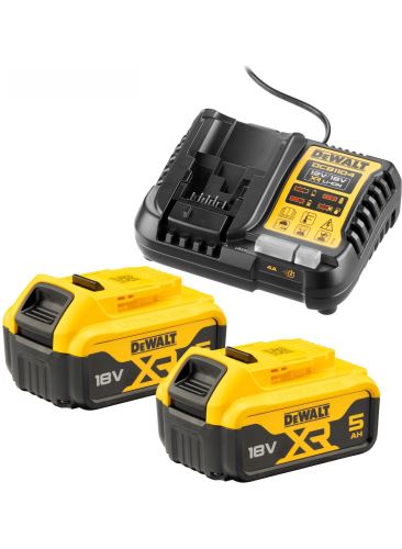 DeWALT Starter set cargador + 2 baterías 18V 5.0Ah DCB1104P2