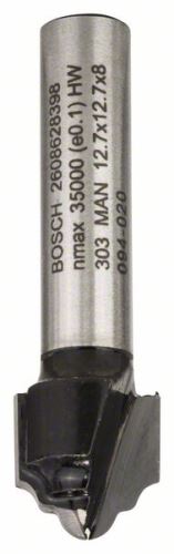 BOSCH Fresa de perfiles H 8 mm, R1 2,4 mm, D 12,7 mm, L 12,4 mm, G 46 mm 2608628398