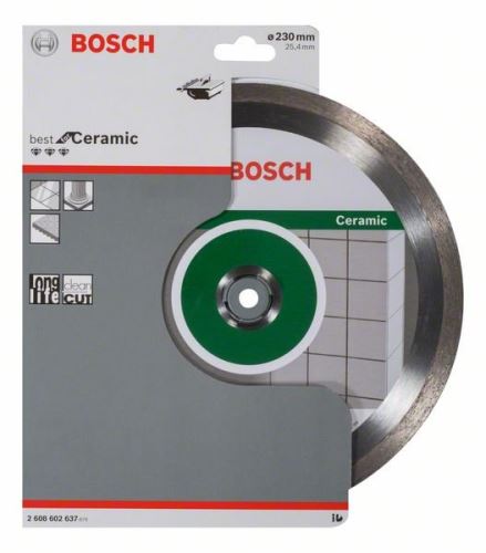 BOSCH Disco de corte de diamante Best for Ceramic 230 x 25,40 x 2,4 x 10 mm 2608602637